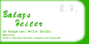balazs heiter business card