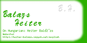 balazs heiter business card